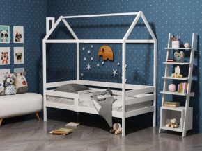 Детская кровать-домик из массива березы Соня-6 (800*1600) Белый/Лак в Серове - serov.mebel-74.com | фото
