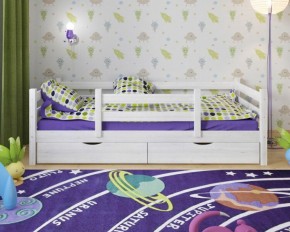 Детская кровать из массива березы Соня-5 (Белый/Лак) в Серове - serov.mebel-74.com | фото