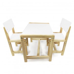 Детский растущий комплект стол и два стула  Я САМ "Лофт" (Белый, Сосна) в Серове - serov.mebel-74.com | фото