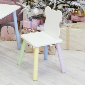 Детский стул Мишутка (Белый/Белый/Цветной) в Серове - serov.mebel-74.com | фото