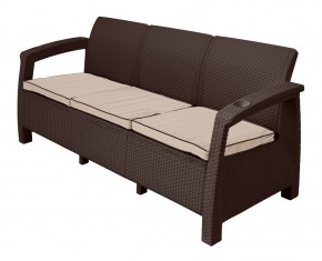 Диван Yalta Premium Sofa 3 Set (Ялта) шоколадный (+подушки под спину) в Серове - serov.mebel-74.com | фото