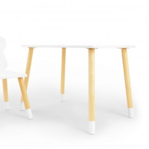 Комплект детской мебели стол и стул Корона (Белый/Белый/Береза) в Серове - serov.mebel-74.com | фото