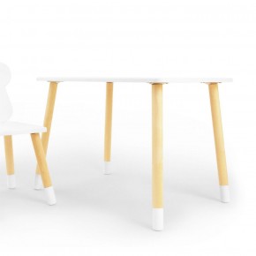 Комплект детской мебели стол и стул Звездочка (Белый/Белый/Береза) в Серове - serov.mebel-74.com | фото