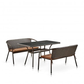 Комплект мебели из иск. ротанга T286A/S139A-W53 Brown в Серове - serov.mebel-74.com | фото