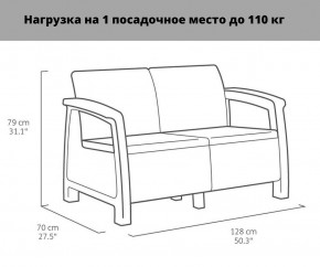 Комплект мебели Корфу Рест (Corfu Rest - without table) коричневый в Серове - serov.mebel-74.com | фото