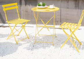Комплект садовой мебели OTS-001R (стол + 2 стула) металл в Серове - serov.mebel-74.com | фото