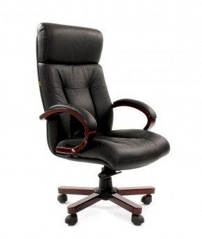 Кресло для руководителя CHAIRMAN  421 (Натуральная кожа) Черное в Серове - serov.mebel-74.com | фото