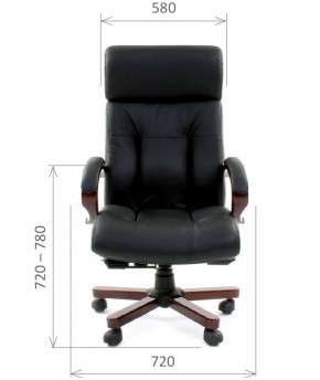 Кресло для руководителя CHAIRMAN  421 (Натуральная кожа) Черное в Серове - serov.mebel-74.com | фото