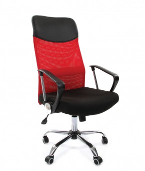 Кресло для руководителя CHAIRMAN 610 N (15-21 черный/сетка красный) в Серове - serov.mebel-74.com | фото
