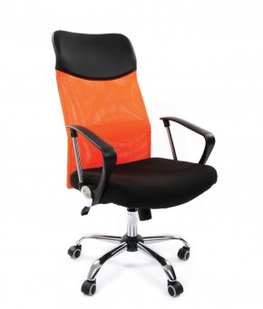 Кресло для руководителя CHAIRMAN 610 N (15-21 черный/сетка оранжевый) в Серове - serov.mebel-74.com | фото