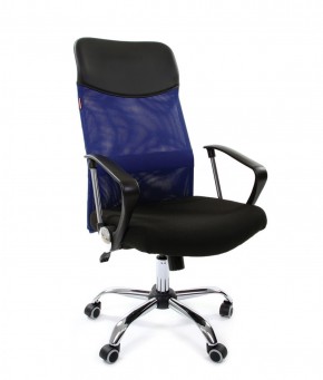 Кресло для руководителя CHAIRMAN 610 N (15-21 черный/сетка синий) в Серове - serov.mebel-74.com | фото