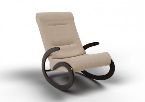Кресло-качалка Мальта 10-Т-П (ткань/венге) ПЕСОК в Серове - serov.mebel-74.com | фото