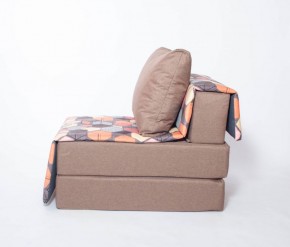 Кресло-кровать бескаркасное Харви (коричневый-геометрия браун) в Серове - serov.mebel-74.com | фото