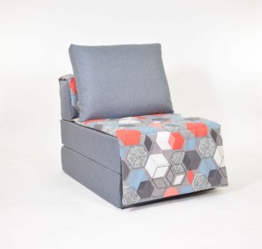 Кресло-кровать бескаркасное Харви (серый-геометрия слейт) в Серове - serov.mebel-74.com | фото