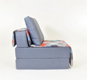 Кресло-кровать бескаркасное Харви (серый-геометрия слейт) в Серове - serov.mebel-74.com | фото