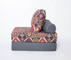 Кресло-кровать-пуф бескаркасное Прайм (мехико серый-графит) в Серове - serov.mebel-74.com | фото