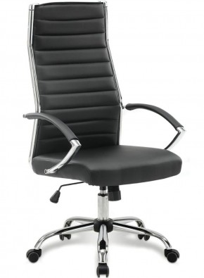 Кресло офисное BRABIX "Style EX-528", экокожа, хром, черное, 531947 в Серове - serov.mebel-74.com | фото