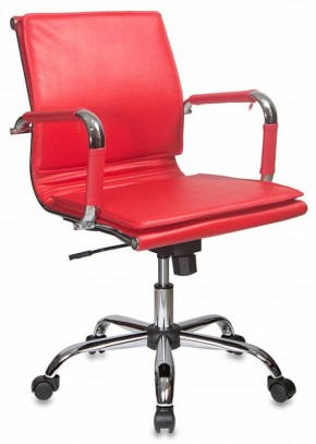 Кресло руководителя Бюрократ CH-993-LOW/RED красный в Серове - serov.mebel-74.com | фото