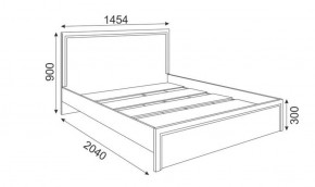 Кровать 1.4 М16 Стандарт с настилом Беатрис (Орех гепланкт) в Серове - serov.mebel-74.com | фото