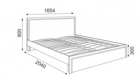 Кровать 1.6 М07 Стандарт с основанием Беатрис (Орех гепланкт) в Серове - serov.mebel-74.com | фото