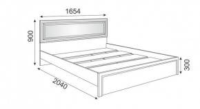 Кровать 1.6 М09 с мягкой спинкой и настилом Беатрис (Орех гепланкт) в Серове - serov.mebel-74.com | фото