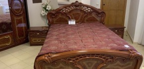 Кровать 2-х спальная 1400*2000 Роза, без основания (01.114) орех в Серове - serov.mebel-74.com | фото
