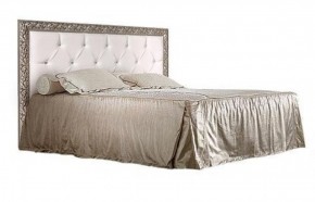 Кровать 2-х спальная(1,6 м)Тиффани Premium черная/серебро с мягким элементом со стразами с подъемным механизмом (ТФКР-2[3][7](П) в Серове - serov.mebel-74.com | фото