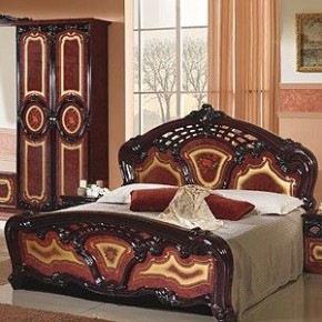 Кровать 2-х спальная 1600*2000 Роза, без основания (01.116) могано в Серове - serov.mebel-74.com | фото