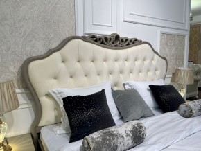Кровать Мокко 1600 с мягким изголовьем + основание (серый камень) в Серове - serov.mebel-74.com | фото