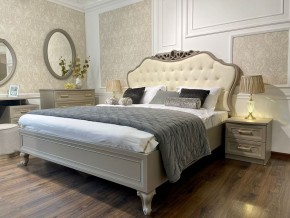 Кровать Мокко 1600 с мягким изголовьем + основание (серый камень) в Серове - serov.mebel-74.com | фото