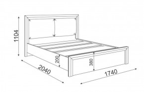 Кровать 1.6 Глэдис М31 с настилом и мягкой частью (ЯШС/Белый) в Серове - serov.mebel-74.com | фото