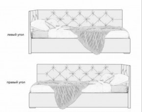 Кровать угловая Хлоя интерьерная +основание (120х200) в Серове - serov.mebel-74.com | фото