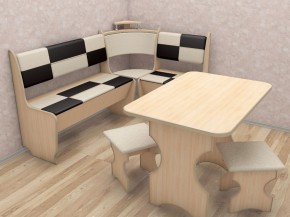 Кухонный уголок Домино Стандарт + стол + табурет 2 шт. (1000*1500) в Серове - serov.mebel-74.com | фото