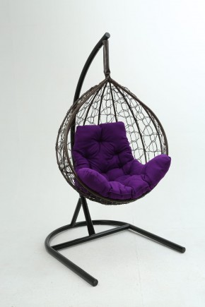 Подвесное кресло Бароло (коричневый/фиолетовый) в Серове - serov.mebel-74.com | фото
