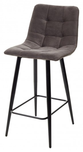 Полубарный стул CHILLI-QB графит #14, велюр / черный каркас (H=66cm) М-City в Серове - serov.mebel-74.com | фото