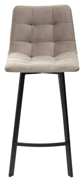 Полубарный стул CHILLI-QB SQUARE латте #25, велюр / черный каркас (H=66cm) М-City в Серове - serov.mebel-74.com | фото