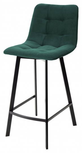Полубарный стул CHILLI-QB SQUARE зеленый #19, велюр / черный каркас (H=66cm) М-City в Серове - serov.mebel-74.com | фото