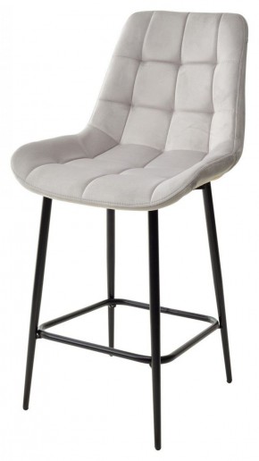 Полубарный стул ХОФМАН, цвет H-09 Светло-серый, велюр / черный каркас H=63cm М-City в Серове - serov.mebel-74.com | фото