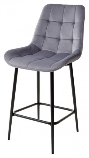 Полубарный стул ХОФМАН, цвет H-14 Серый, велюр / черный каркас H=63cm М-City в Серове - serov.mebel-74.com | фото