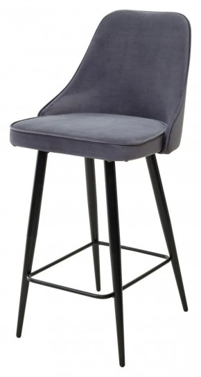 Полубарный стул NEPAL-PB СЕРЫЙ #27, велюр/ черный каркас (H=68cm) М-City в Серове - serov.mebel-74.com | фото