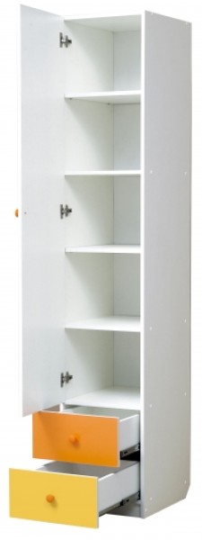 Шкаф 1-но дверный с ящиками и зеркалом Радуга (400) в Серове - serov.mebel-74.com | фото