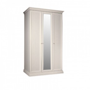 Шкаф 3-х дверный для платья и белья (1 зеркало) Амели штрих-лак (АМШ1/3) в Серове - serov.mebel-74.com | фото