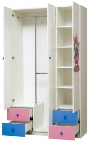 Шкаф 3-х дверный с ящиками и фотопечатью Совята 3.1 (1200) в Серове - serov.mebel-74.com | фото