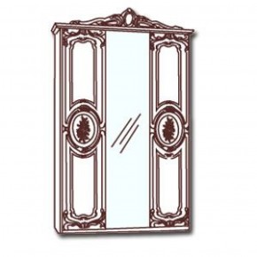 Шкаф 3-х дверный с зеркалами (01.143) Роза (беж) в Серове - serov.mebel-74.com | фото