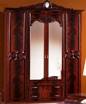 Шкаф 4-х дверный с зеркалами (03.144) Ольга (могано) в Серове - serov.mebel-74.com | фото