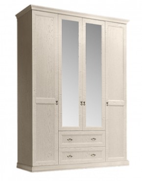 Шкаф 4-х дверный (с зеркалами) для платья и белья с выдвижными ящиками Венеция дуб седан (ВНШ1/41) в Серове - serov.mebel-74.com | фото