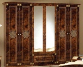 Шкаф 6-и дверный с зеркалами (02.146) Рома (орех) в Серове - serov.mebel-74.com | фото