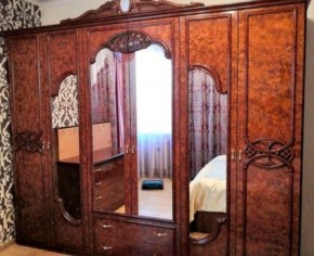 Шкаф 6-и дверный с зеркалами (03.146) Ольга (орех) в Серове - serov.mebel-74.com | фото