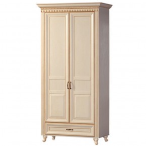 Шкаф для одежды 2-х дверный №471 Марлен Кремовый белый в Серове - serov.mebel-74.com | фото