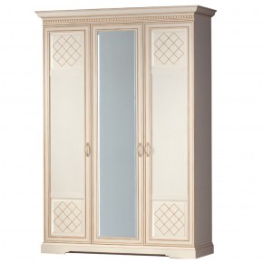 Шкаф для одежды 3-дверный №800 Парма кремовый белый в Серове - serov.mebel-74.com | фото
